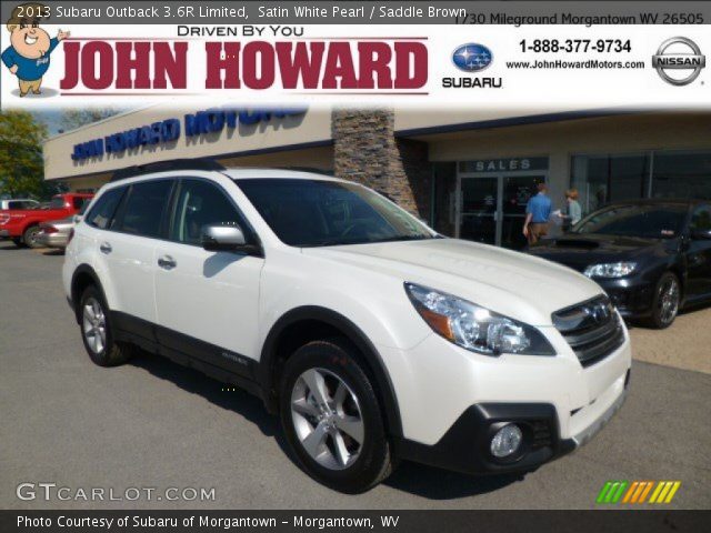 2013 Subaru Outback 3.6R Limited in Satin White Pearl