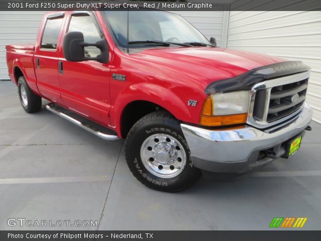 2001 Ford F250 Super Duty XLT Super Crew in Red