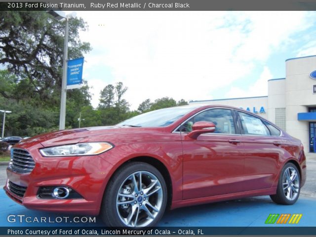 2013 Ford Fusion Titanium in Ruby Red Metallic