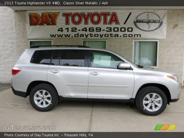 2013 Toyota Highlander V6 4WD in Classic Silver Metallic