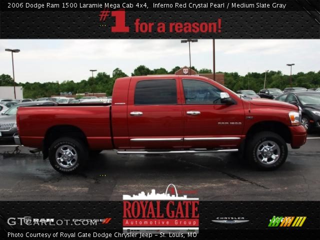 2006 Dodge Ram 1500 Laramie Mega Cab 4x4 in Inferno Red Crystal Pearl