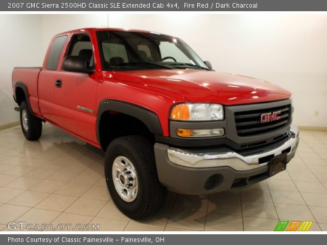 2007 GMC Sierra 2500HD Classic SLE Extended Cab 4x4 in Fire Red