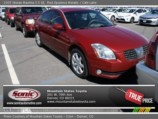 2005 Nissan Maxima 3.5 SE in Red Opulence Metallic