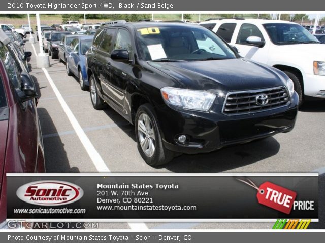2010 Toyota Highlander Sport 4WD in Black