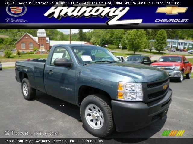 2013 Chevrolet Silverado 1500 Work Truck Regular Cab 4x4 in Blue Granite Metallic