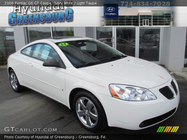 2006 Pontiac G6 GT Coupe in Ivory White