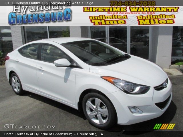 2013 Hyundai Elantra GLS in Shimmering White