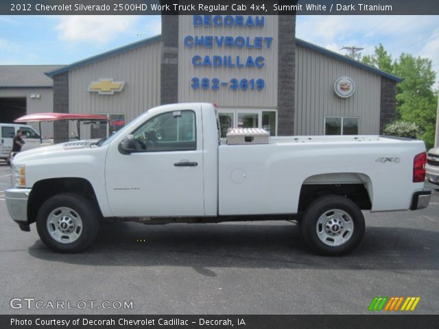 2012 Chevrolet Silverado 2500HD Work Truck Regular Cab 4x4 in Summit White