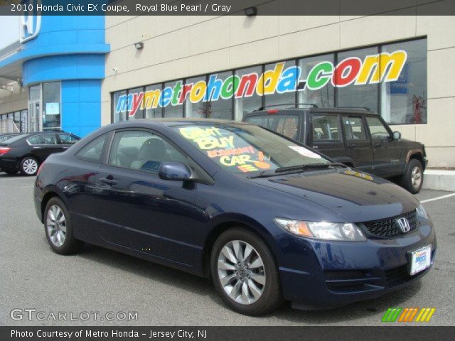 2010 Honda Civic EX Coupe in Royal Blue Pearl