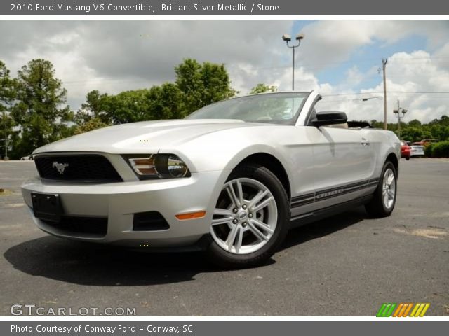 2010 Ford Mustang V6 Convertible in Brilliant Silver Metallic
