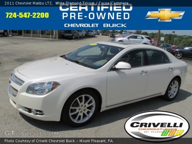 2011 Chevrolet Malibu LTZ in White Diamond Tricoat