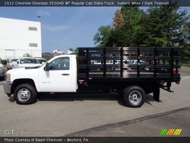 2013 Chevrolet Silverado 3500HD WT Regular Cab Stake Truck in Summit White
