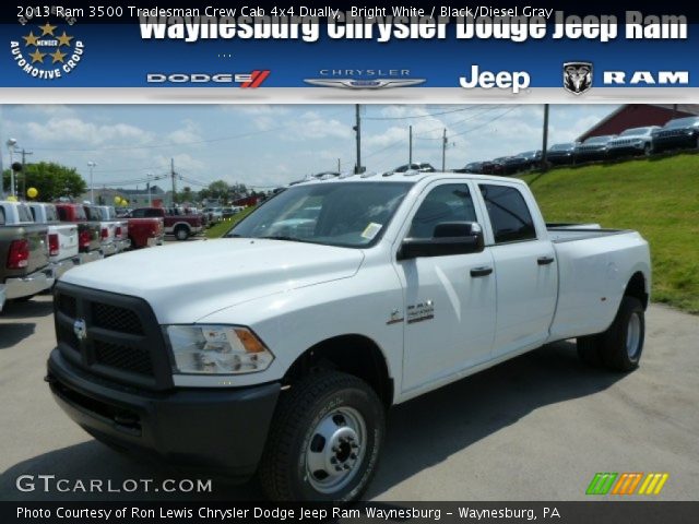 2013 Ram 3500 Tradesman Crew Cab 4x4 Dually in Bright White