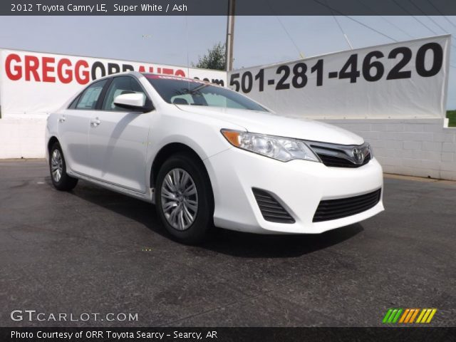 2012 Toyota Camry LE in Super White