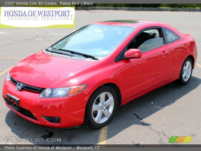 2007 Honda Civic EX Coupe in Rallye Red
