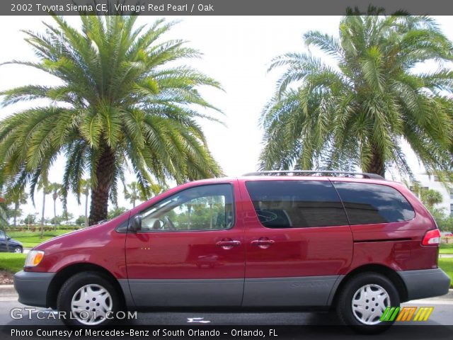 2002 Toyota Sienna CE in Vintage Red Pearl