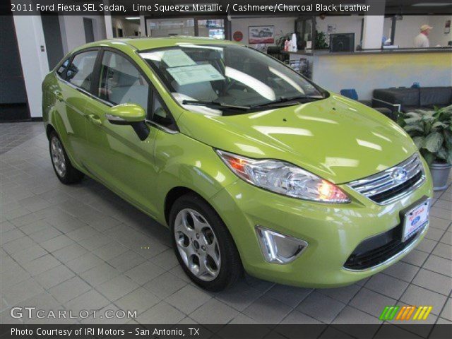 2011 Ford Fiesta SEL Sedan in Lime Squeeze Metallic