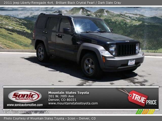 2011 Jeep Liberty Renegade 4x4 in Brilliant Black Crystal Pearl