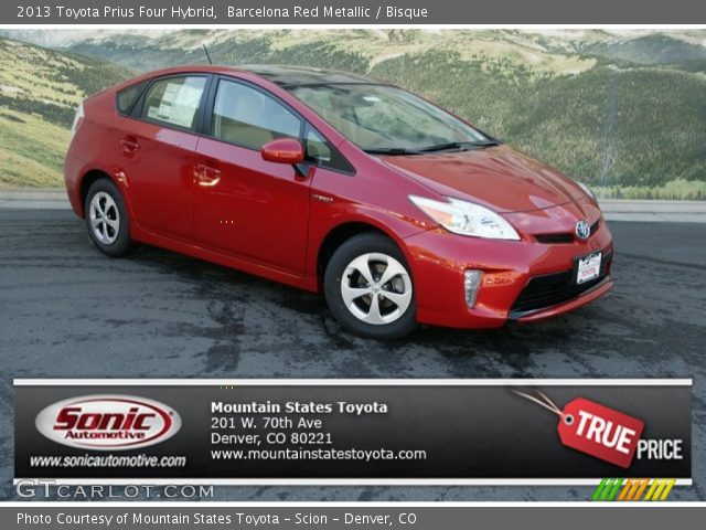 2013 Toyota Prius Four Hybrid in Barcelona Red Metallic