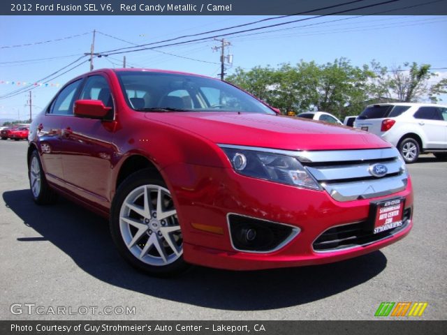 2012 Ford Fusion SEL V6 in Red Candy Metallic