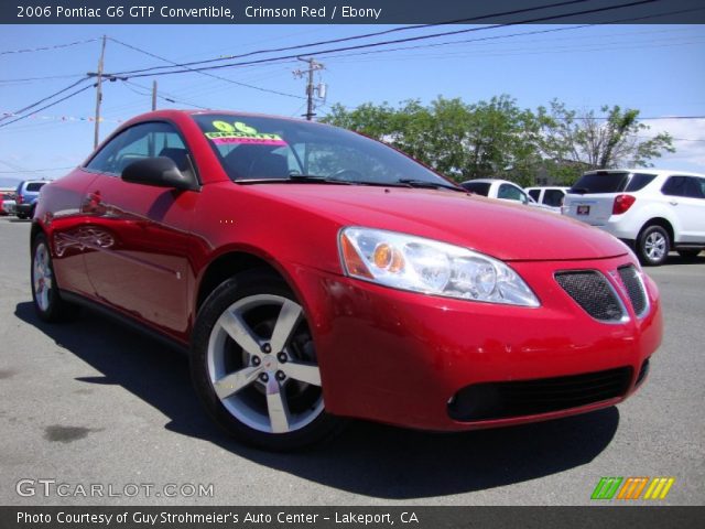 2006 Pontiac G6 GTP Convertible in Crimson Red