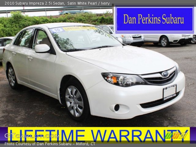 2010 Subaru Impreza 2.5i Sedan in Satin White Pearl