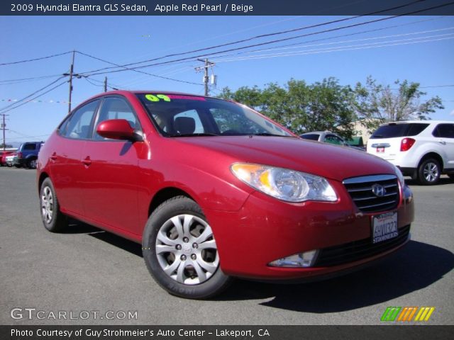 2009 Hyundai Elantra GLS Sedan in Apple Red Pearl