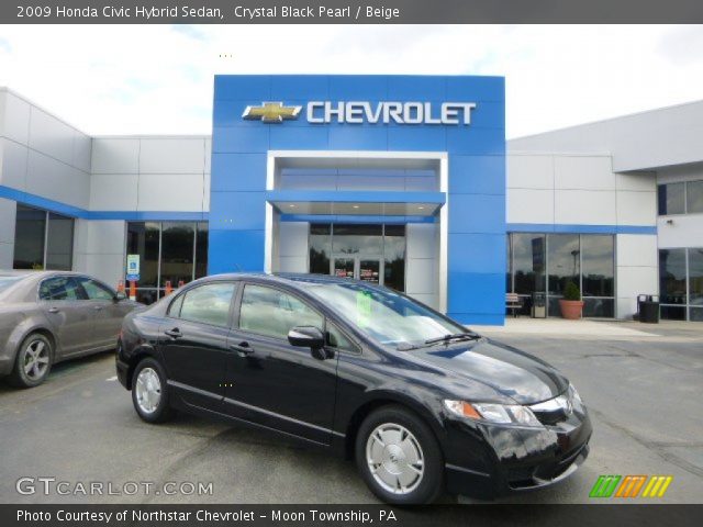 2009 Honda Civic Hybrid Sedan in Crystal Black Pearl