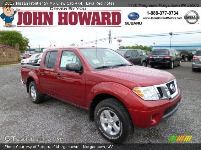 2013 Nissan Frontier SV V6 Crew Cab 4x4 in Lava Red