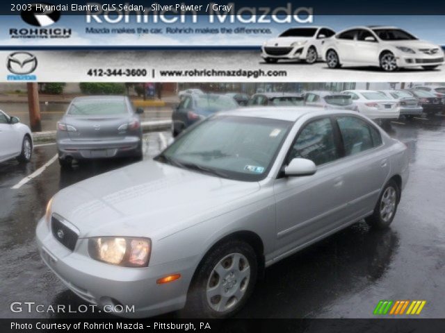 2003 Hyundai Elantra GLS Sedan in Silver Pewter