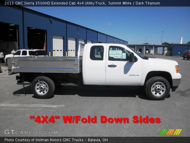 2013 GMC Sierra 3500HD Extended Cab 4x4 Utility Truck in Summit White