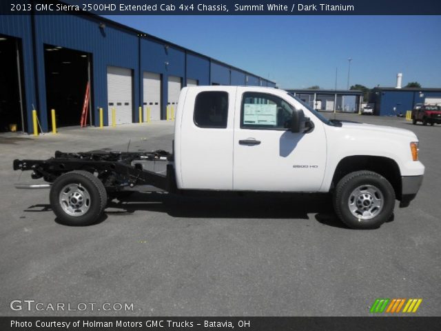 2013 GMC Sierra 2500HD Extended Cab 4x4 Chassis in Summit White