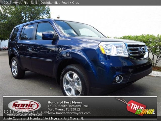 2013 Honda Pilot EX-L in Obsidian Blue Pearl