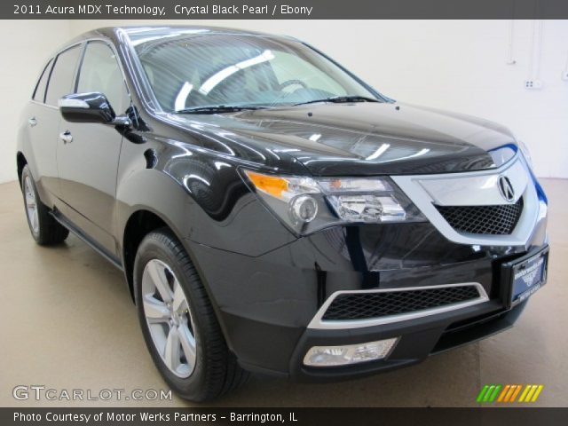 2011 Acura MDX Technology in Crystal Black Pearl