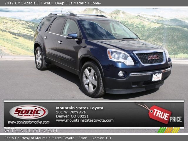 2012 GMC Acadia SLT AWD in Deep Blue Metallic