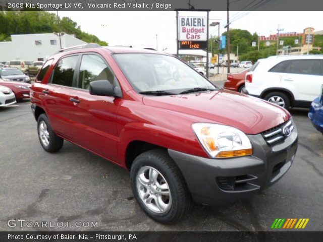 2008 Kia Sportage LX V6 in Volcanic Red Metallic