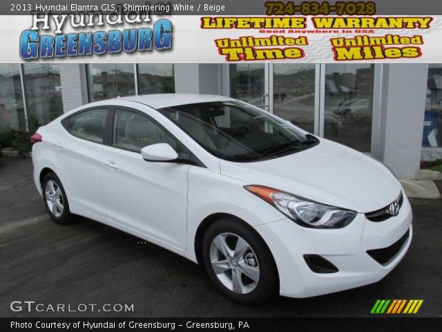 2013 Hyundai Elantra GLS in Shimmering White