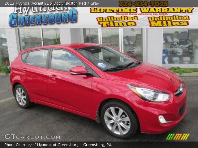 2013 Hyundai Accent SE 5 Door in Boston Red