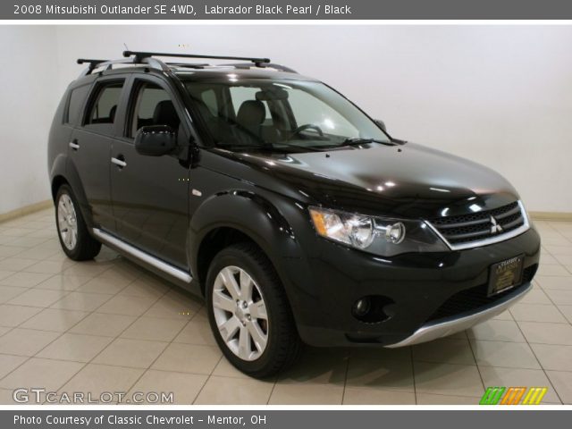 2008 Mitsubishi Outlander SE 4WD in Labrador Black Pearl