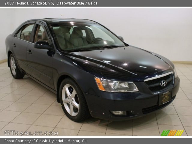 2007 Hyundai Sonata SE V6 in Deepwater Blue