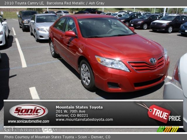 2010 Toyota Camry LE in Barcelona Red Metallic