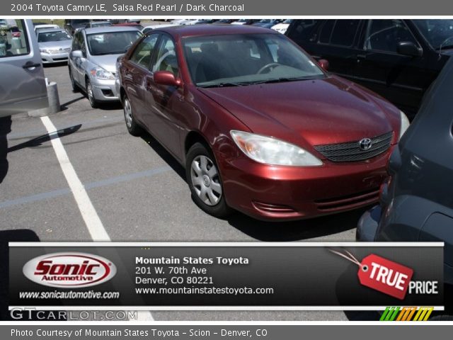 2004 Toyota Camry LE in Salsa Red Pearl