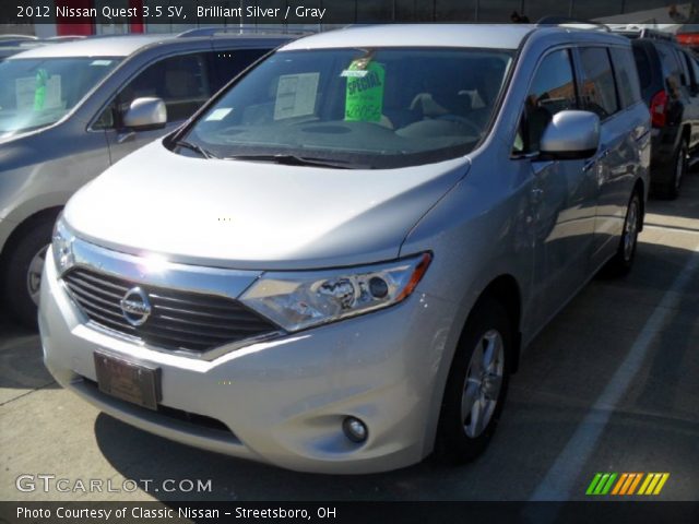 2012 Nissan Quest 3.5 SV in Brilliant Silver