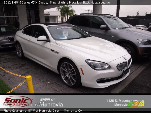 2012 BMW 6 Series 650i Coupe in Mineral White Metallic