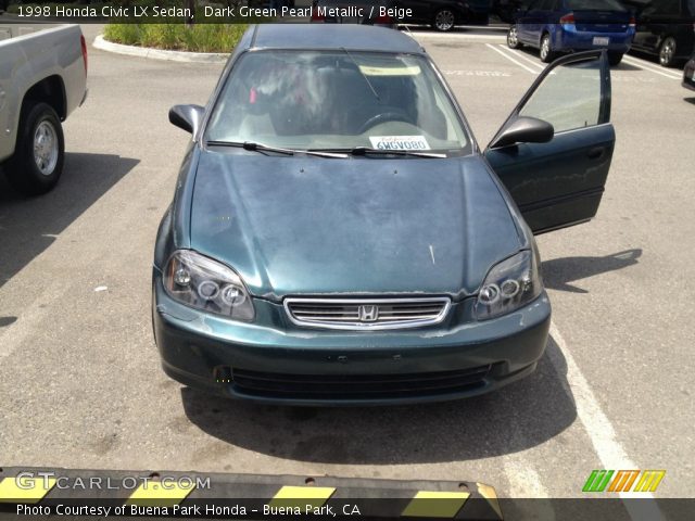 1998 Honda Civic LX Sedan in Dark Green Pearl Metallic