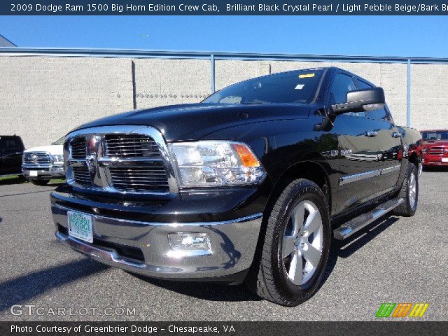 2009 Dodge Ram 1500 Big Horn Edition Crew Cab in Brilliant Black Crystal Pearl