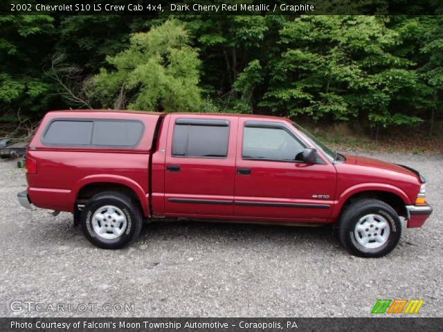 2002 Chevrolet S10 LS Crew Cab 4x4 in Dark Cherry Red Metallic