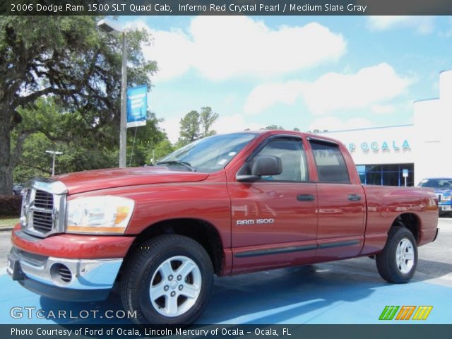 2006 Dodge Ram 1500 SLT Quad Cab in Inferno Red Crystal Pearl