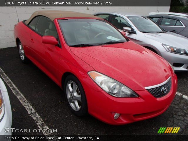2004 Toyota Solara SLE V6 Convertible in Absolutely Red