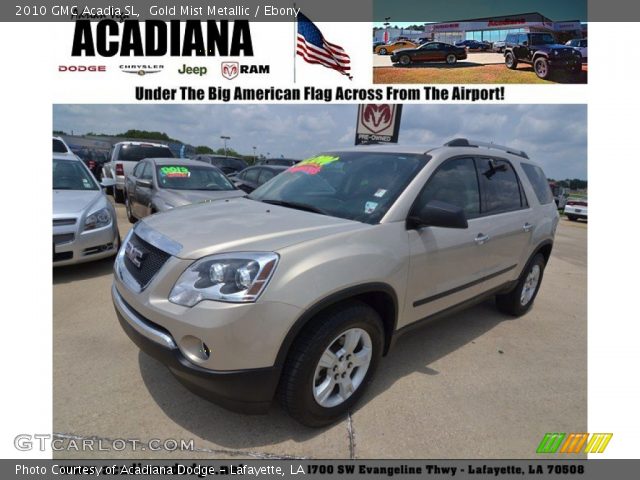 2010 GMC Acadia SL in Gold Mist Metallic